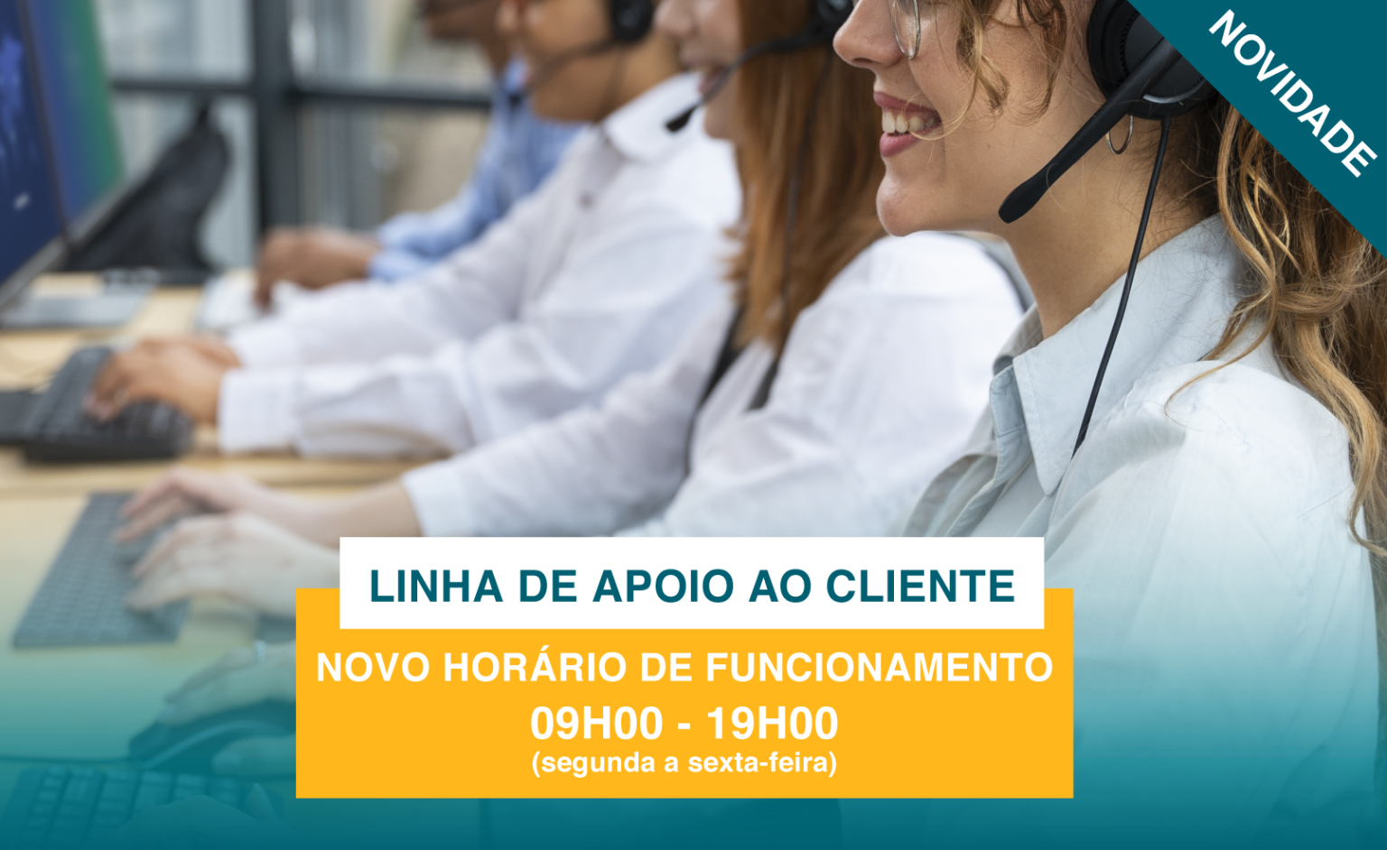 Linha de apoio ao cliente Novo Horário! Trofa Saúde